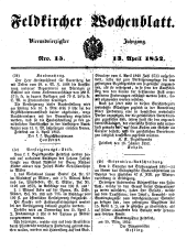 Feldkircher Wochenblatt