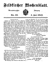 Feldkircher Wochenblatt