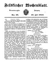 Feldkircher Wochenblatt