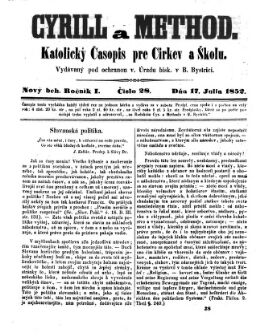 Cyrill a Method cilli Katolicky casopis pro cirkev a skolu