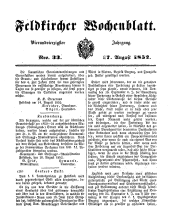 Feldkircher Wochenblatt