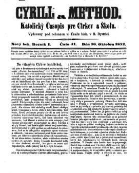 Cyrill a Method cilli Katolicky casopis pro cirkev a skolu