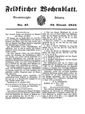 Feldkircher Wochenblatt