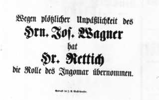 Theaterzettel (Oper und Burgtheater in Wien)