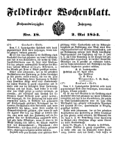 Feldkircher Wochenblatt