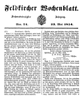 Feldkircher Wochenblatt