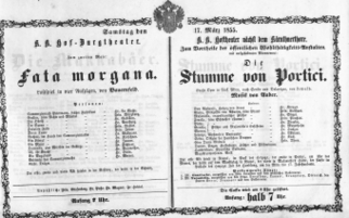 Theaterzettel (Oper und Burgtheater in Wien)
