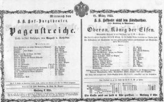 Theaterzettel (Oper und Burgtheater in Wien)