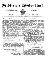 Feldkircher Wochenblatt