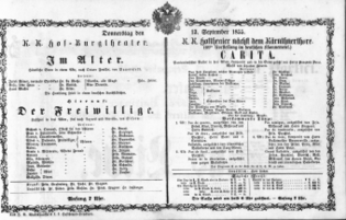 Theaterzettel (Oper und Burgtheater in Wien)