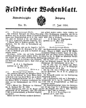 Feldkircher Wochenblatt