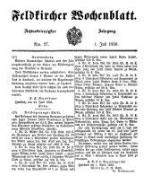 Feldkircher Wochenblatt