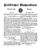 Feldkircher Wochenblatt