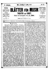 Blätter für Musik, Theater und Kunst
