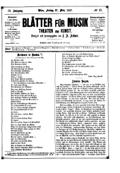 Blätter für Musik, Theater und Kunst