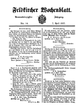 Feldkircher Wochenblatt