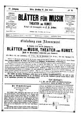 Blätter für Musik, Theater und Kunst