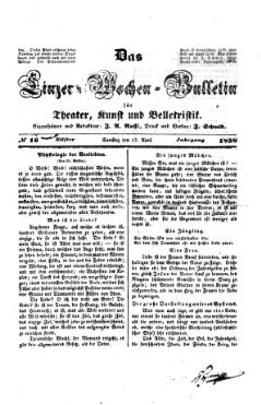 Wochenbulletin der Linzer Bühne