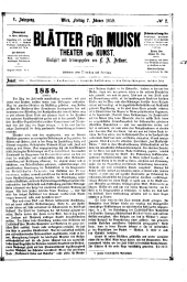 Blätter für Musik, Theater und Kunst