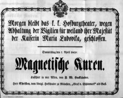 Theaterzettel (Oper und Burgtheater in Wien)
