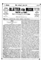 Blätter für Musik, Theater und Kunst