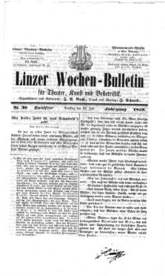 Wochenbulletin der Linzer Bühne