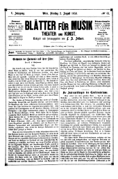 Blätter für Musik, Theater und Kunst