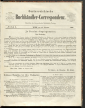 Oesterreichische Buchhändler-Correspondenz