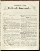 Oesterreichische Buchhändler-Correspondenz