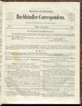 Oesterreichische Buchhändler-Correspondenz