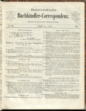 Oesterreichische Buchhändler-Correspondenz