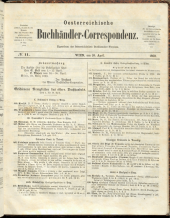 Oesterreichische Buchhändler-Correspondenz