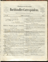 Oesterreichische Buchhändler-Correspondenz