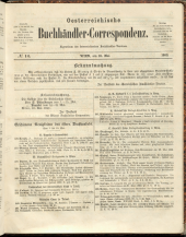 Oesterreichische Buchhändler-Correspondenz