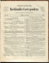 Oesterreichische Buchhändler-Correspondenz