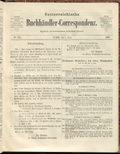 Oesterreichische Buchhändler-Correspondenz