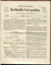 Oesterreichische Buchhändler-Correspondenz