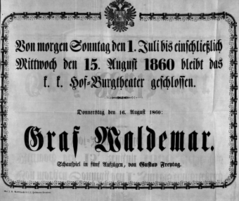 Theaterzettel (Oper und Burgtheater in Wien)