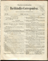 Oesterreichische Buchhändler-Correspondenz