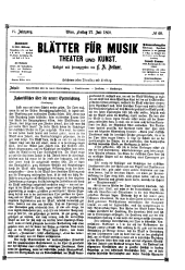 Blätter für Musik, Theater und Kunst
