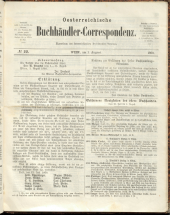 Oesterreichische Buchhändler-Correspondenz