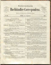 Oesterreichische Buchhändler-Correspondenz