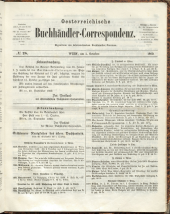 Oesterreichische Buchhändler-Correspondenz