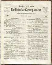 Oesterreichische Buchhändler-Correspondenz