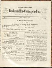 Oesterreichische Buchhändler-Correspondenz