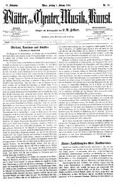 Blätter für Musik, Theater und Kunst