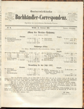 Oesterreichische Buchhändler-Correspondenz