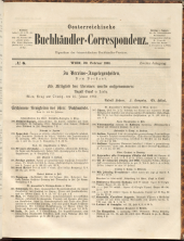 Oesterreichische Buchhändler-Correspondenz