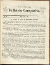 Oesterreichische Buchhändler-Correspondenz