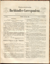 Oesterreichische Buchhändler-Correspondenz